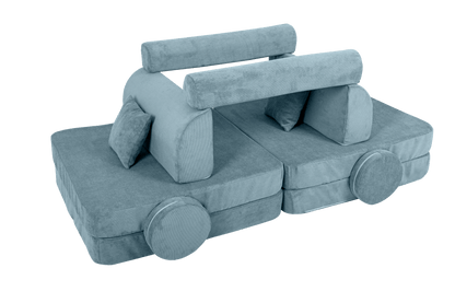 Large Modular Sofa for Kids - Slimcord Corduroy Turquise