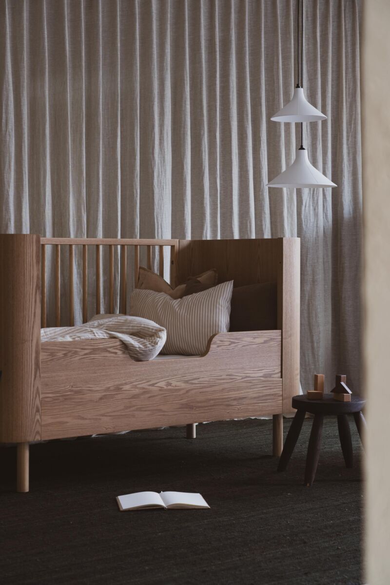 Quax Yume tremmeseng 70 x 140 cm – Natural Ash (Konvertibel)