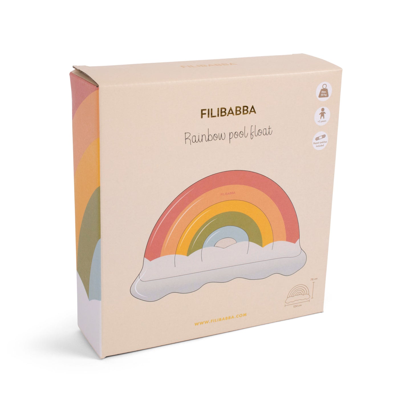 Filibabba bademadras – farverig regnbue