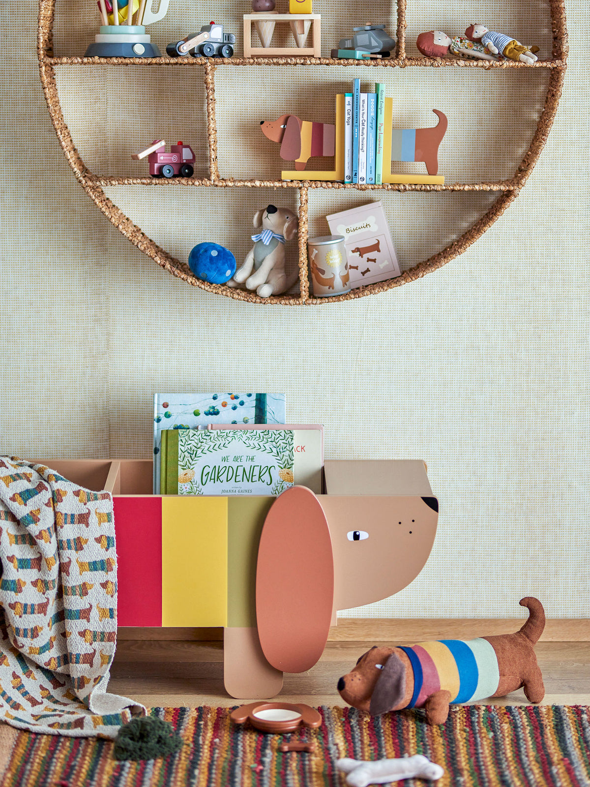 Bloomingville MINI Charlie Bogkasse - Multifarvet