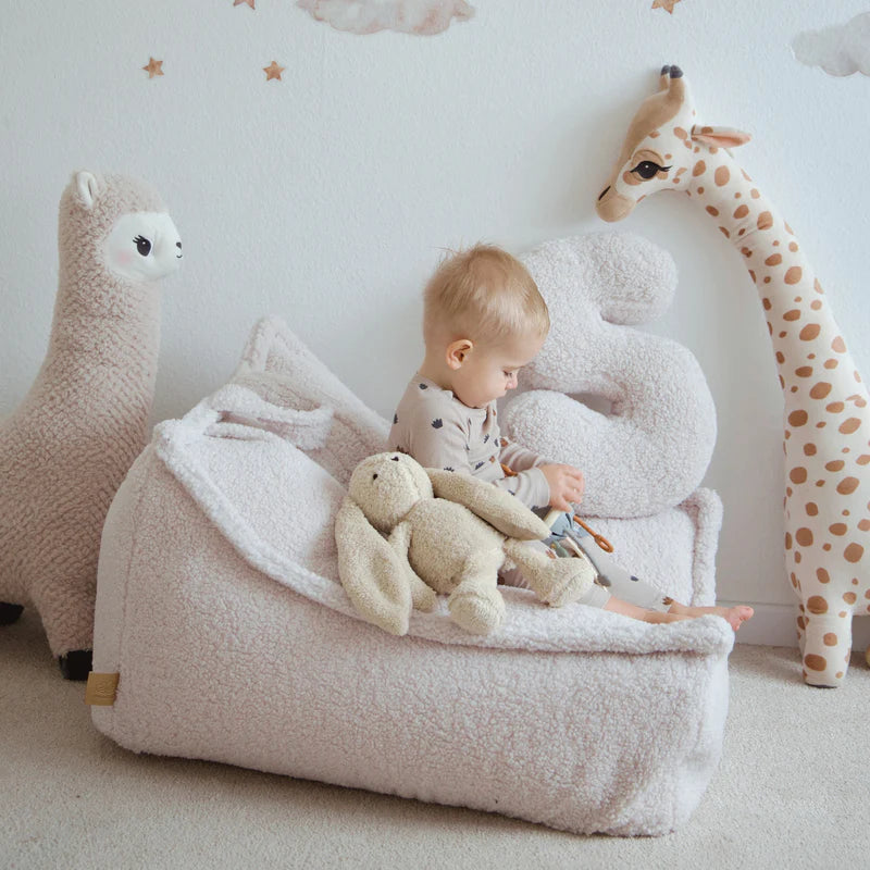 MeowBaby® Bearly Sækkestol – Cremefarvet
