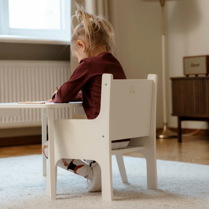Ette Tete TULLA højdejusterbar børnestol i træ – Hvid