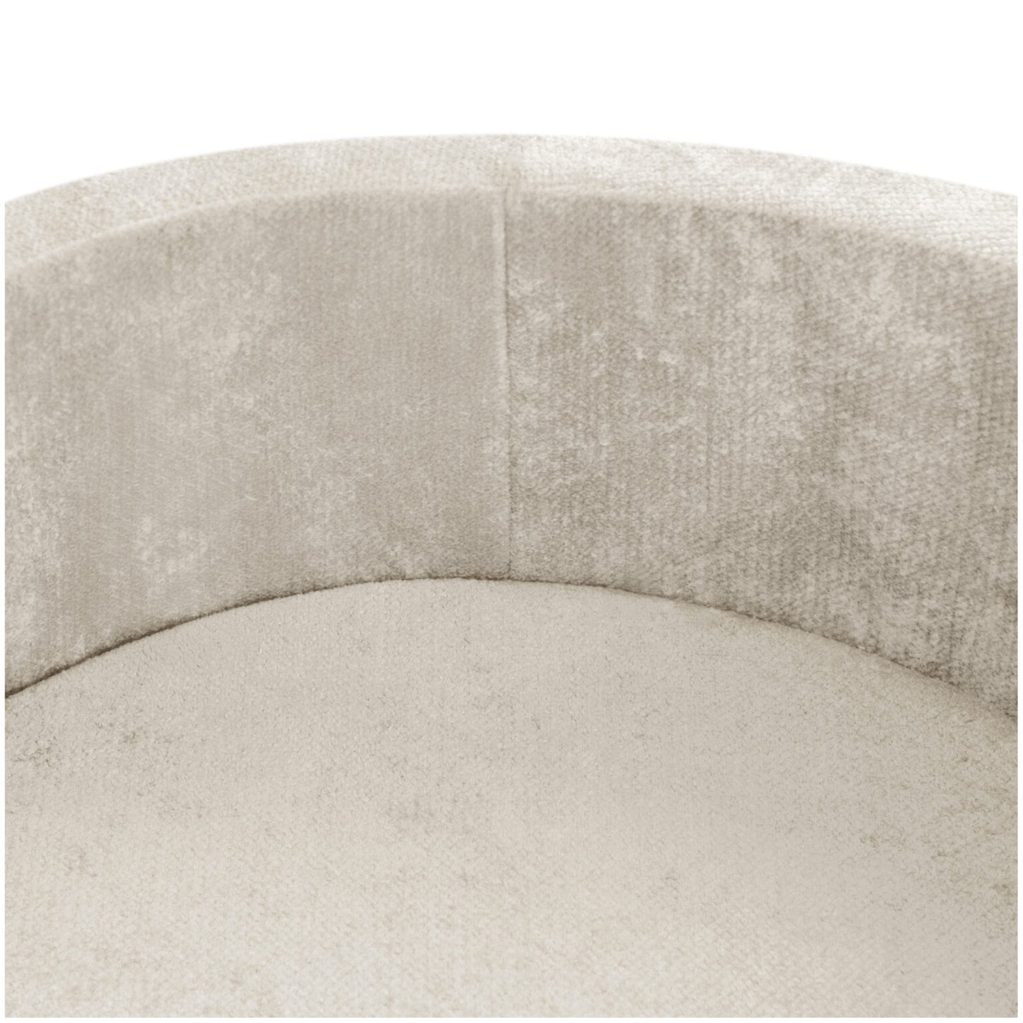 Plush Nest boldbassin med 200 bolde i premium chenille – beige – 90x30 cm