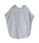 Filibabba Strandponcho med broderi GOTS - Pearl Blue