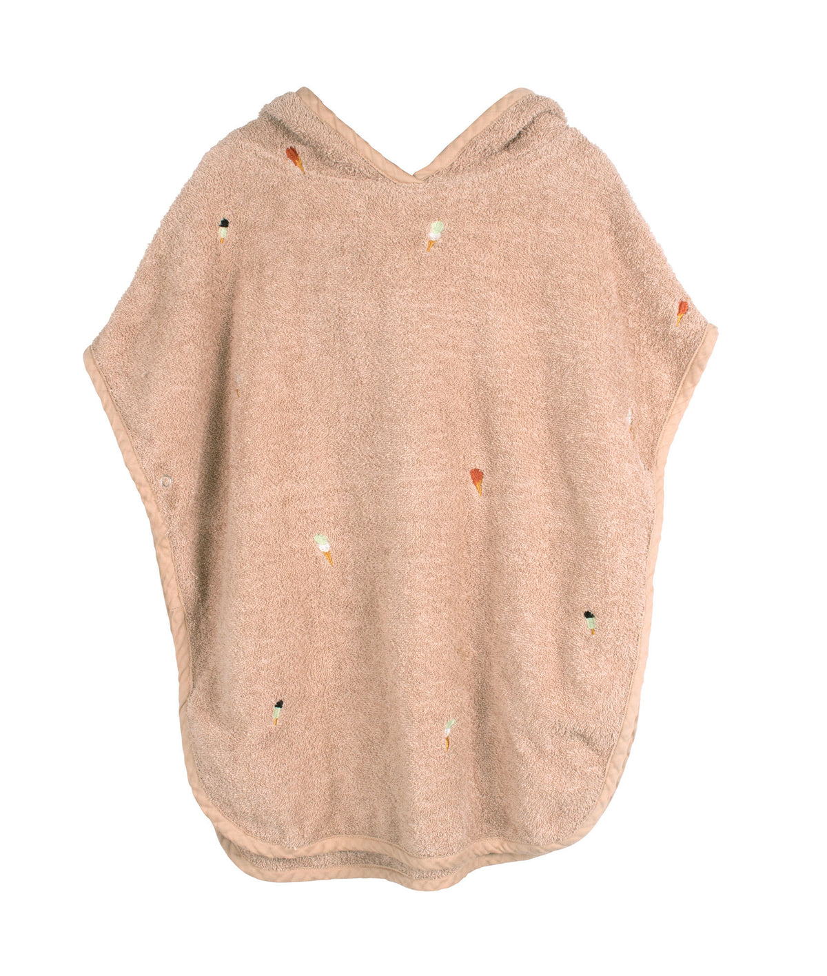 Filibabba Strandponcho med broderi GOTS - Frappé