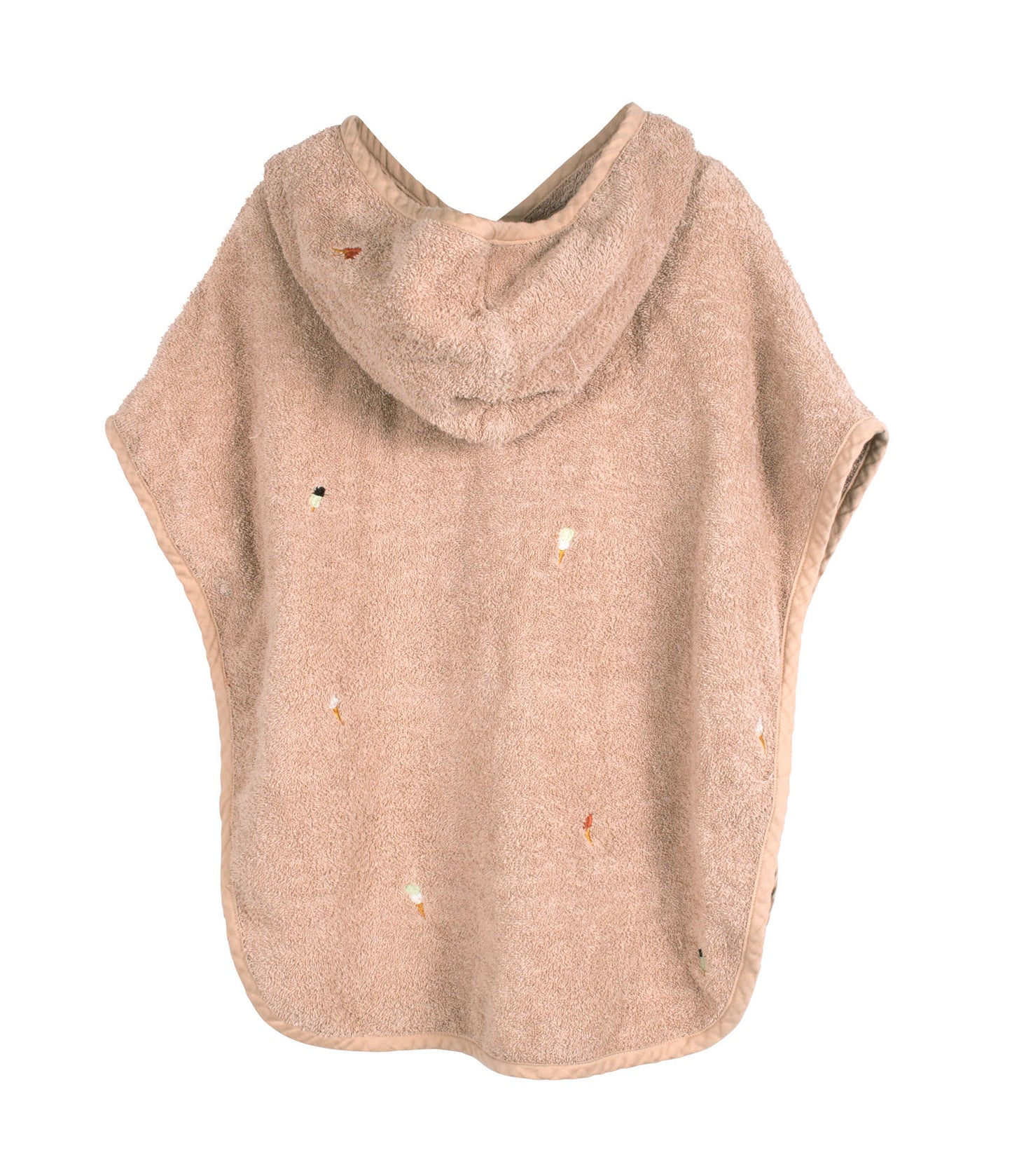 Filibabba Strandponcho med broderi GOTS - Frappé
