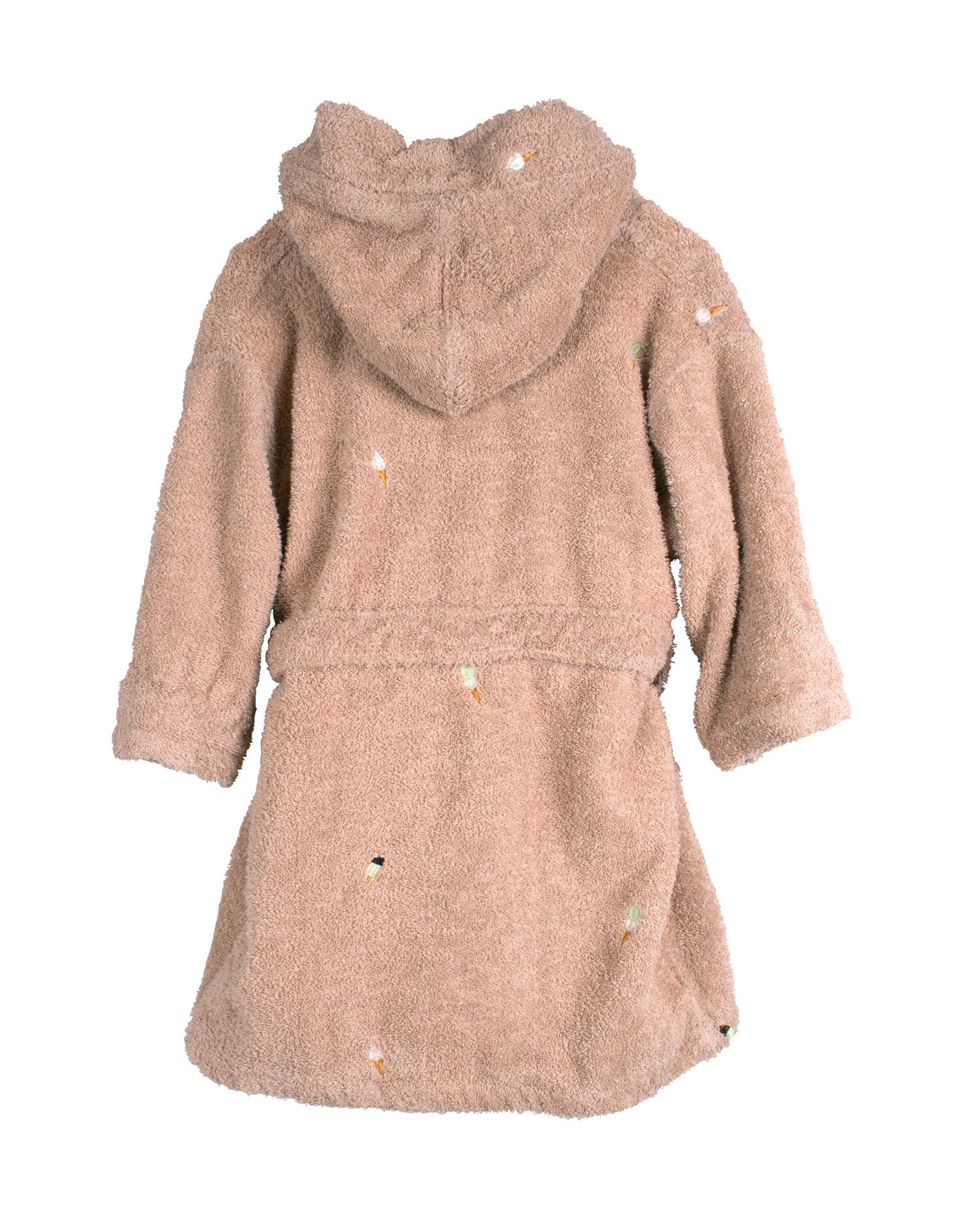 Filibabba Badekåbe med broderi 1-2 år GOTS - Frappé