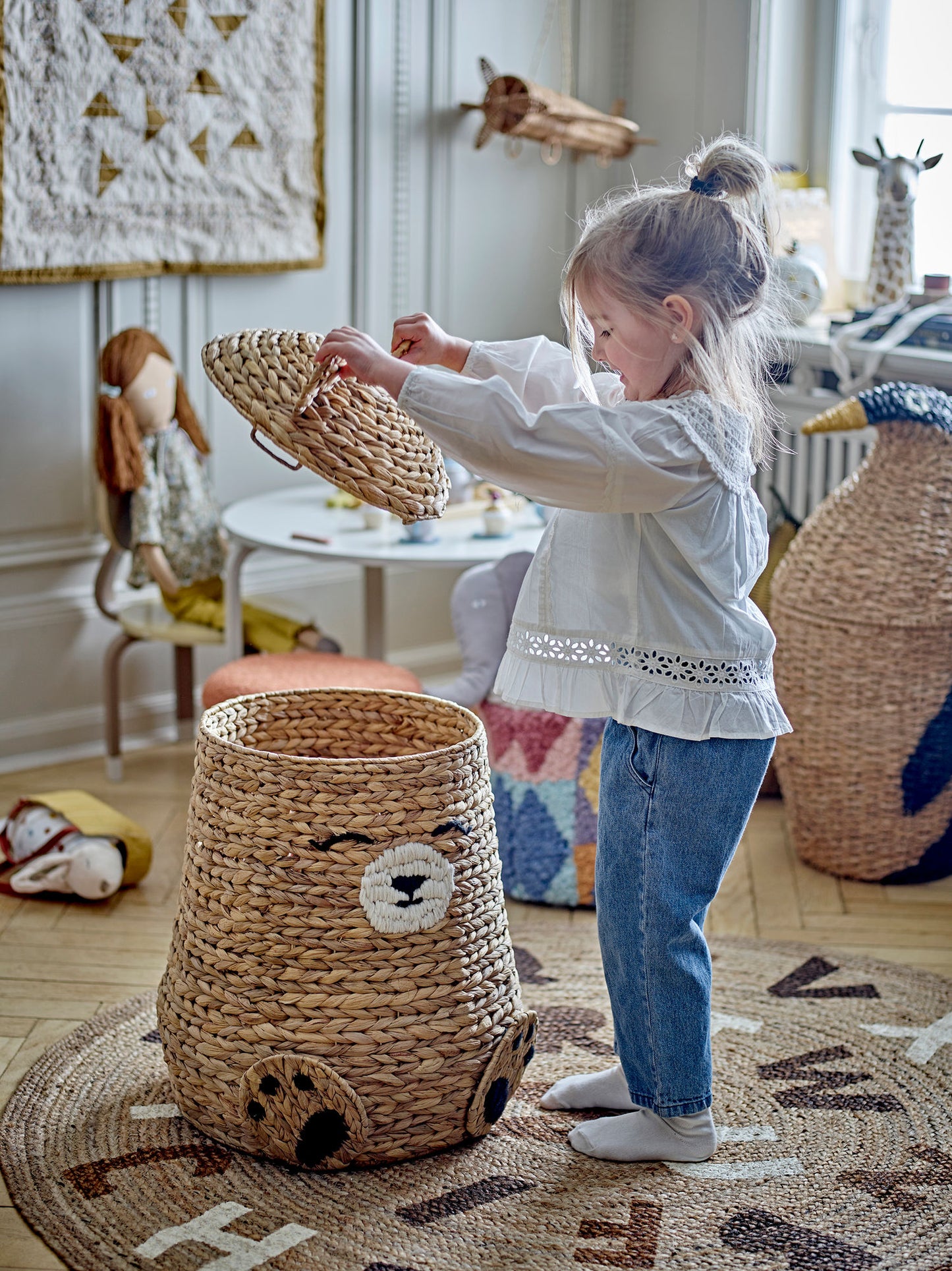 Bloomingville MINI Dinne Tæppe, Brun, Jute
