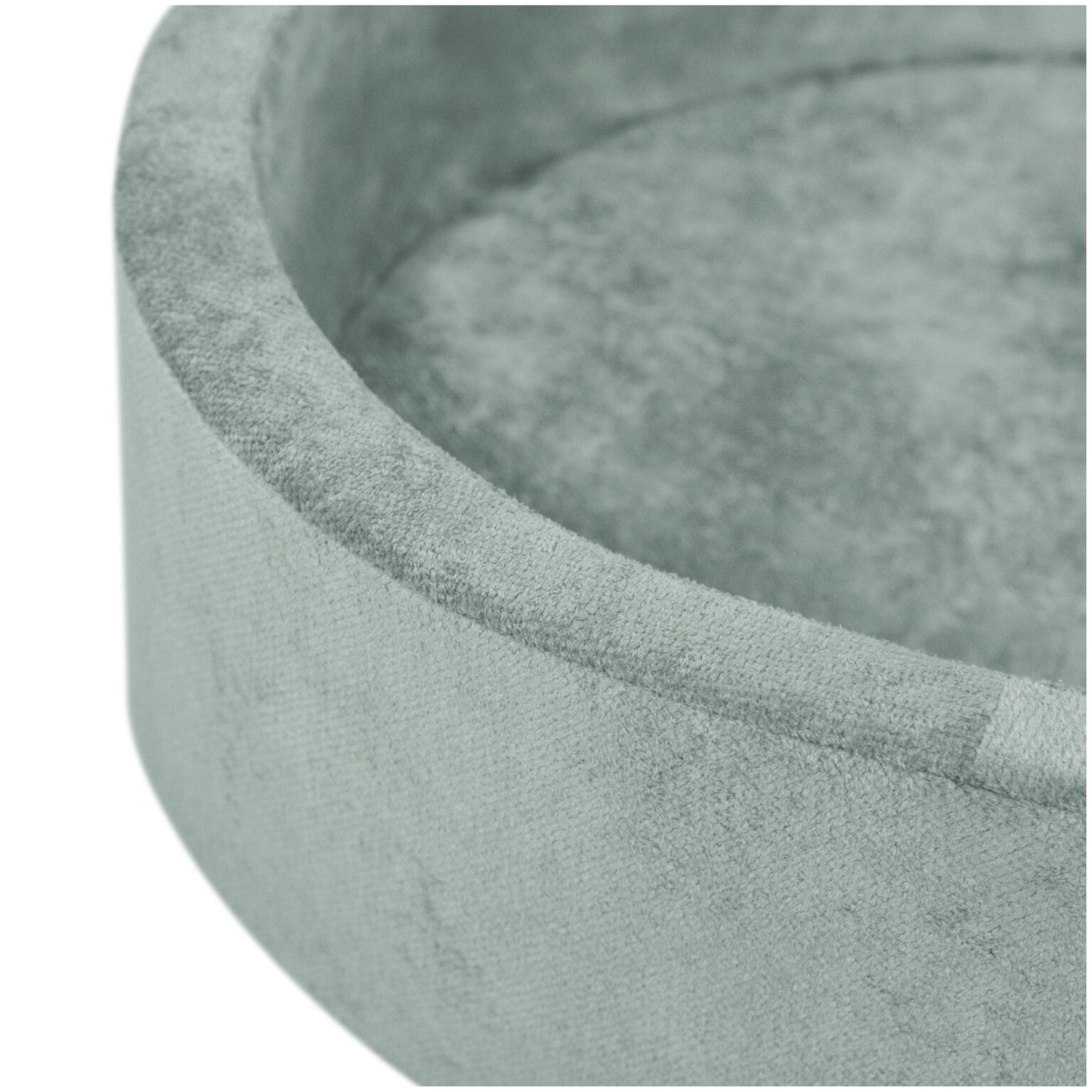 Plush Nest boldbassin med 200 bolde i premium chenille – grøn – 90x30 cm