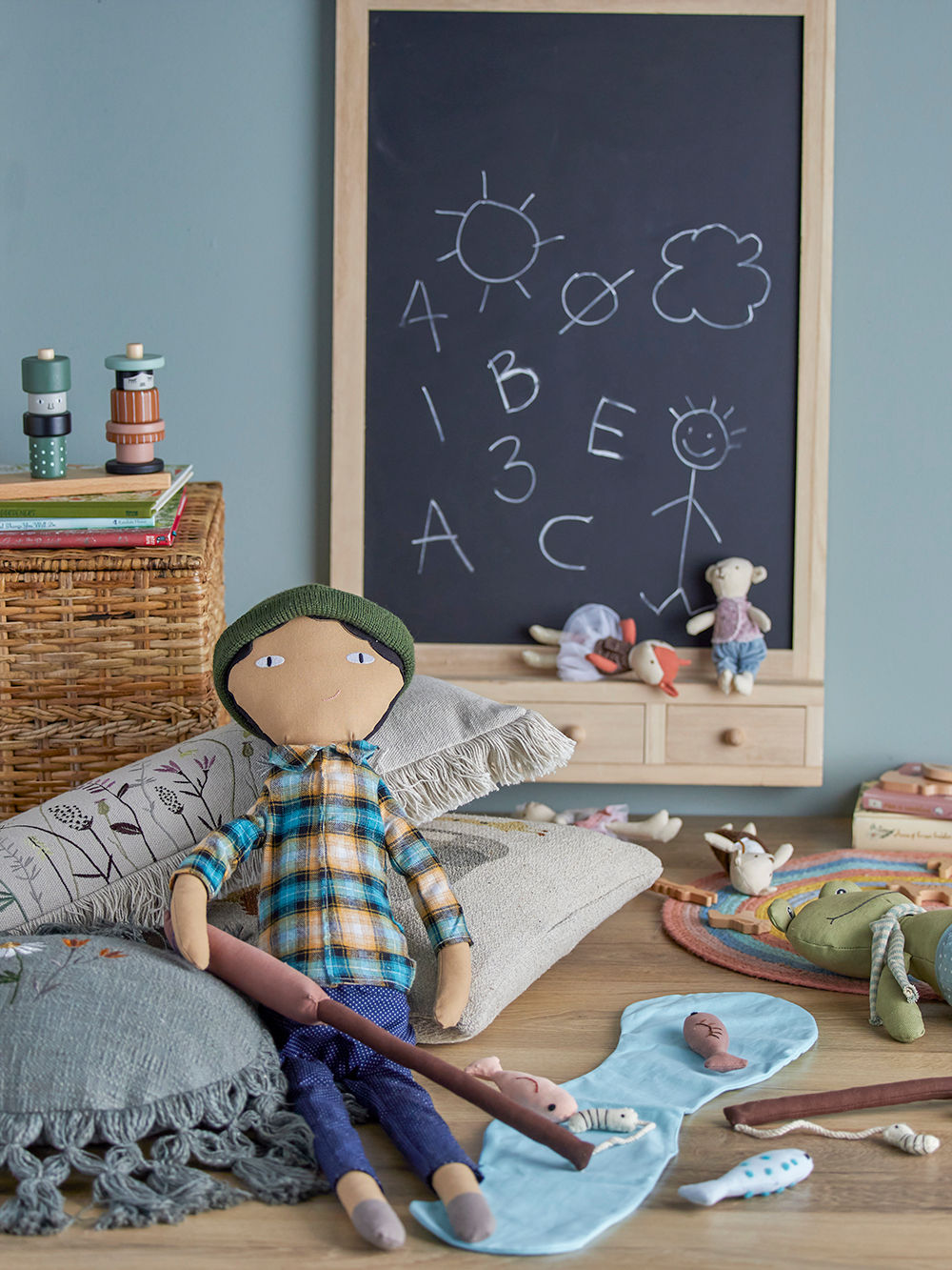 Bloomingville MINI Sigge dukke – Blå