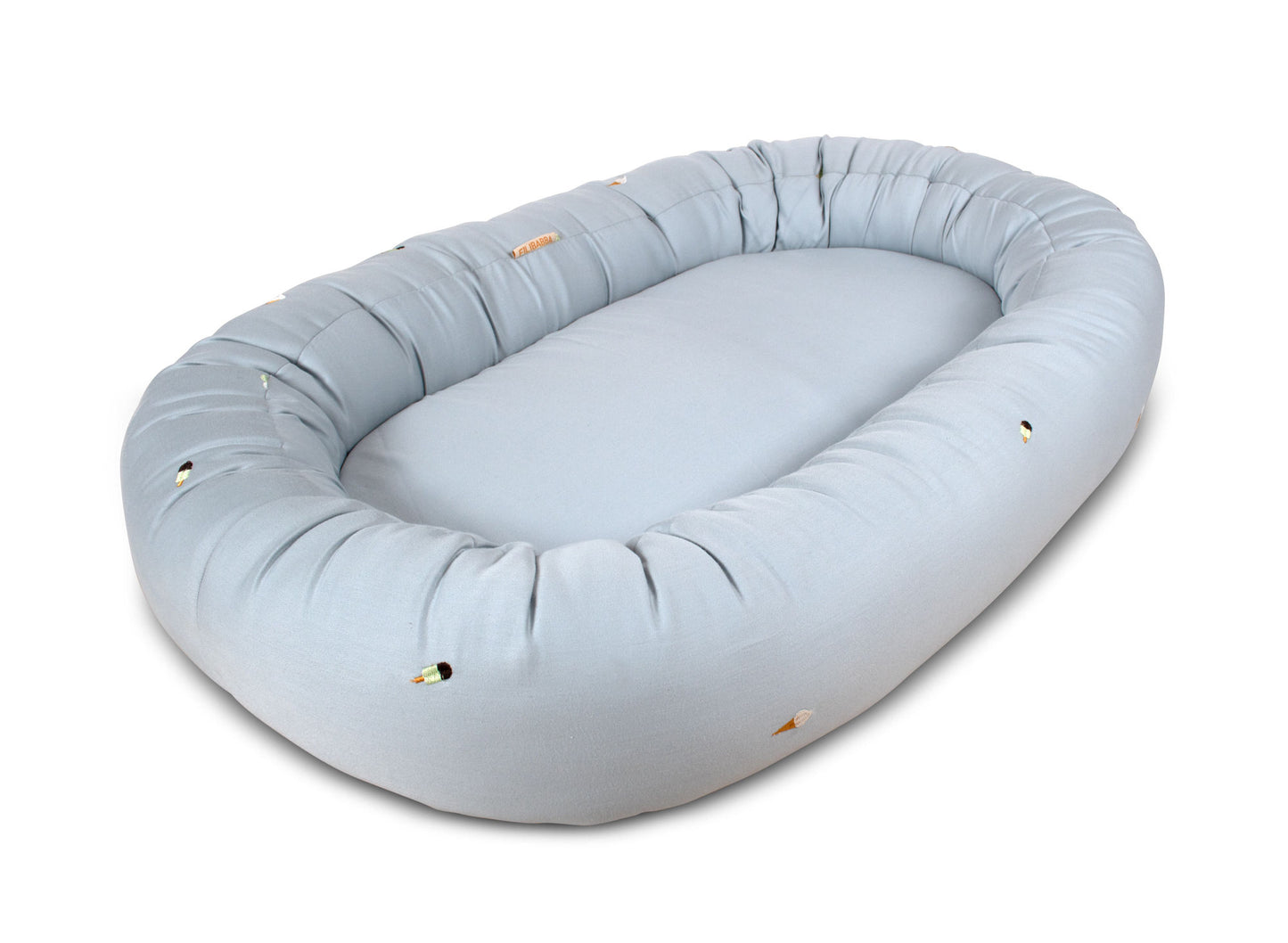 Filibabba babynest 2. generation – Cool Summer, Pearl Blue