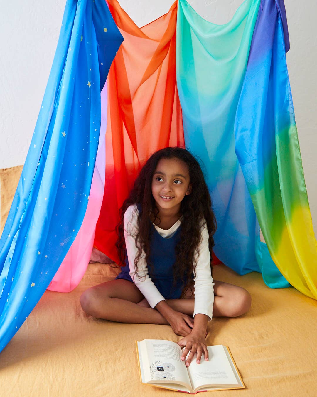 Sarah's Silks Giant legesilke 190 x 89 cm – Hav