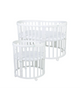Waldin 7-i-1 oval tremmeseng med madras – hvid