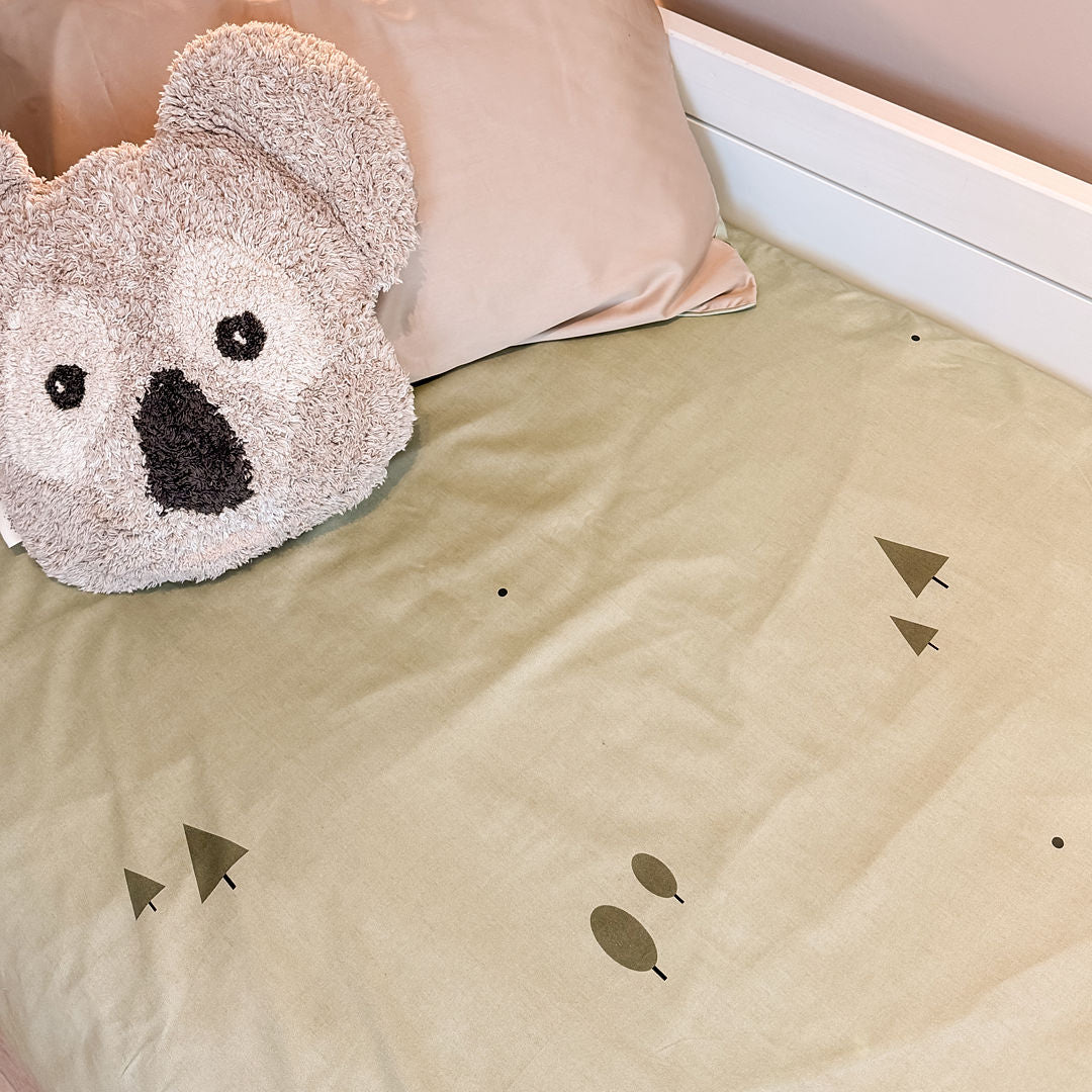 LIFETIME Kidsrooms Forest Magic sengetøj 140 x 200 cm – Grøn/Beige