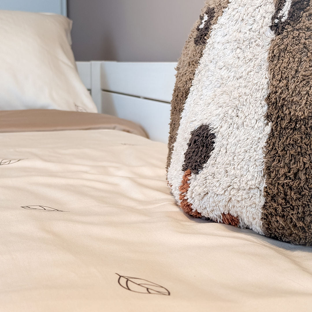 LIFETIME Kidsrooms Little Leaves sengetøj 140 x 200 cm – Brun/Beige