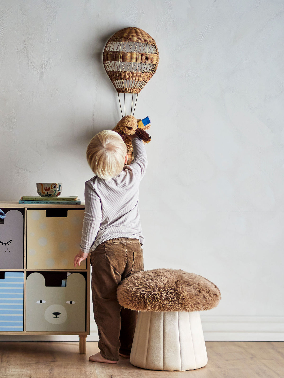 Bloomingville MINI Bertil Puf - Multifarvet