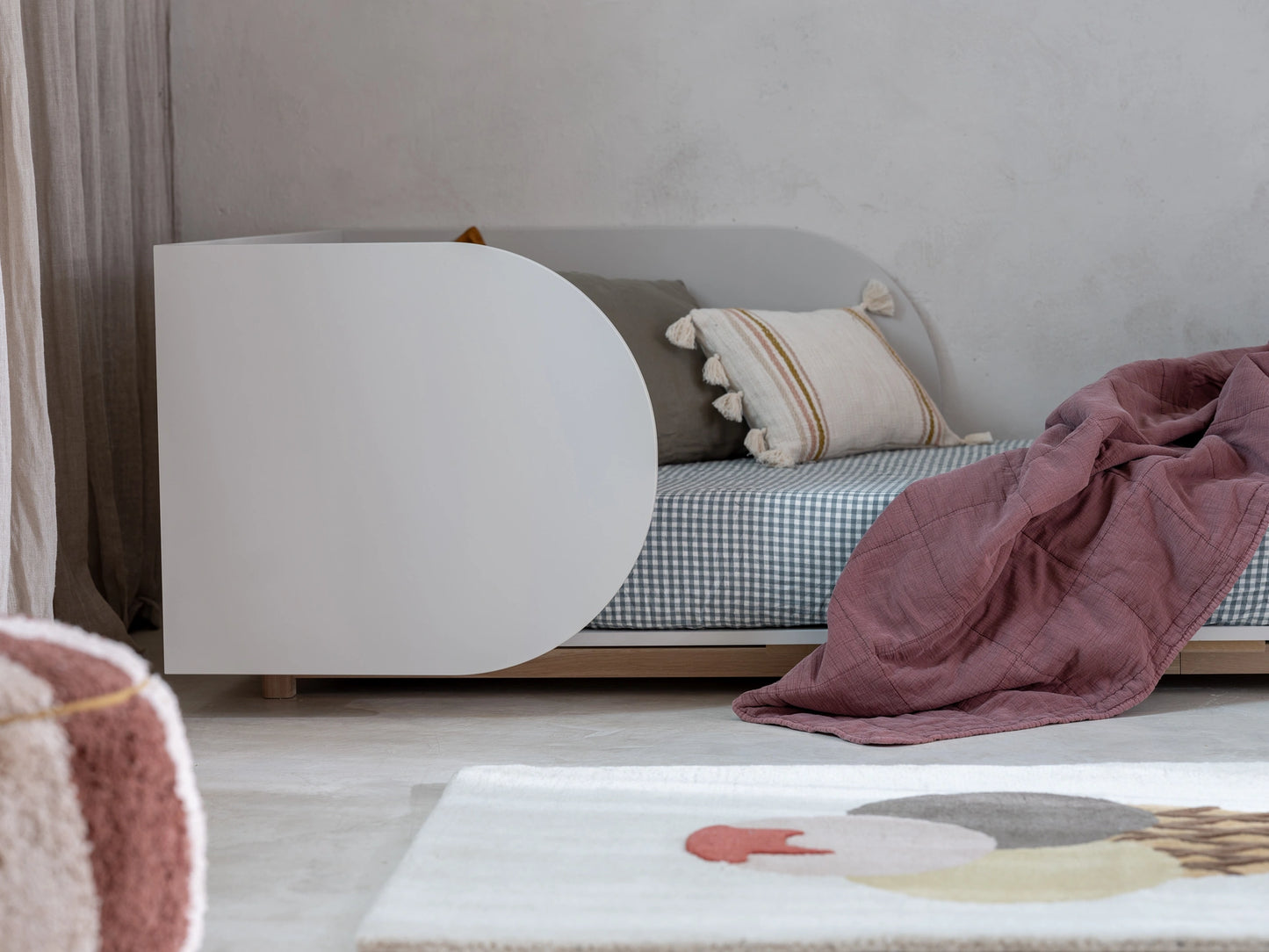 Wood Luck Design - Bloom - udtræksseng 90 x 160–200 cm – cashmere