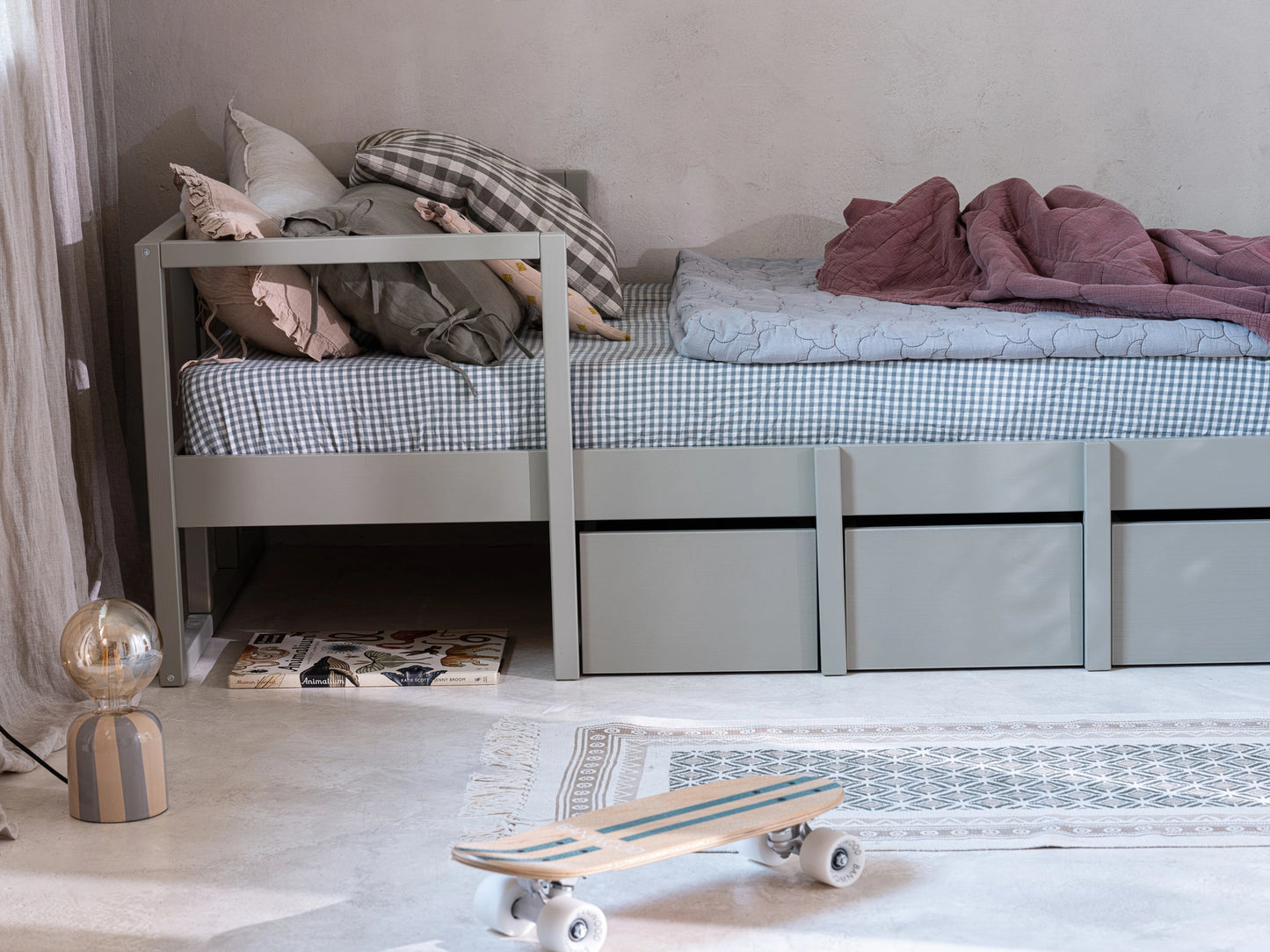 Wood Luck Design - Tweens - opbevaringsskuffe til seng 90x200 cm – eucalyptus