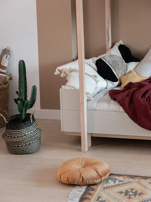 Wood Luck Design - Basic - køjeseng 90 x 200 cm – cashmere og bøgetræ