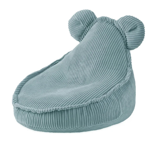 Plush Nest Huggy Bear sækkestol – 68x45 cm, blå, premium fløjl