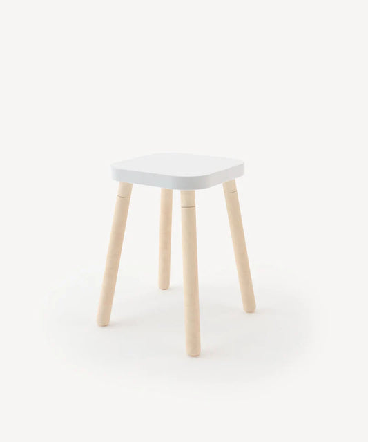 Oeuf NYC Square Stool – hvid/birk