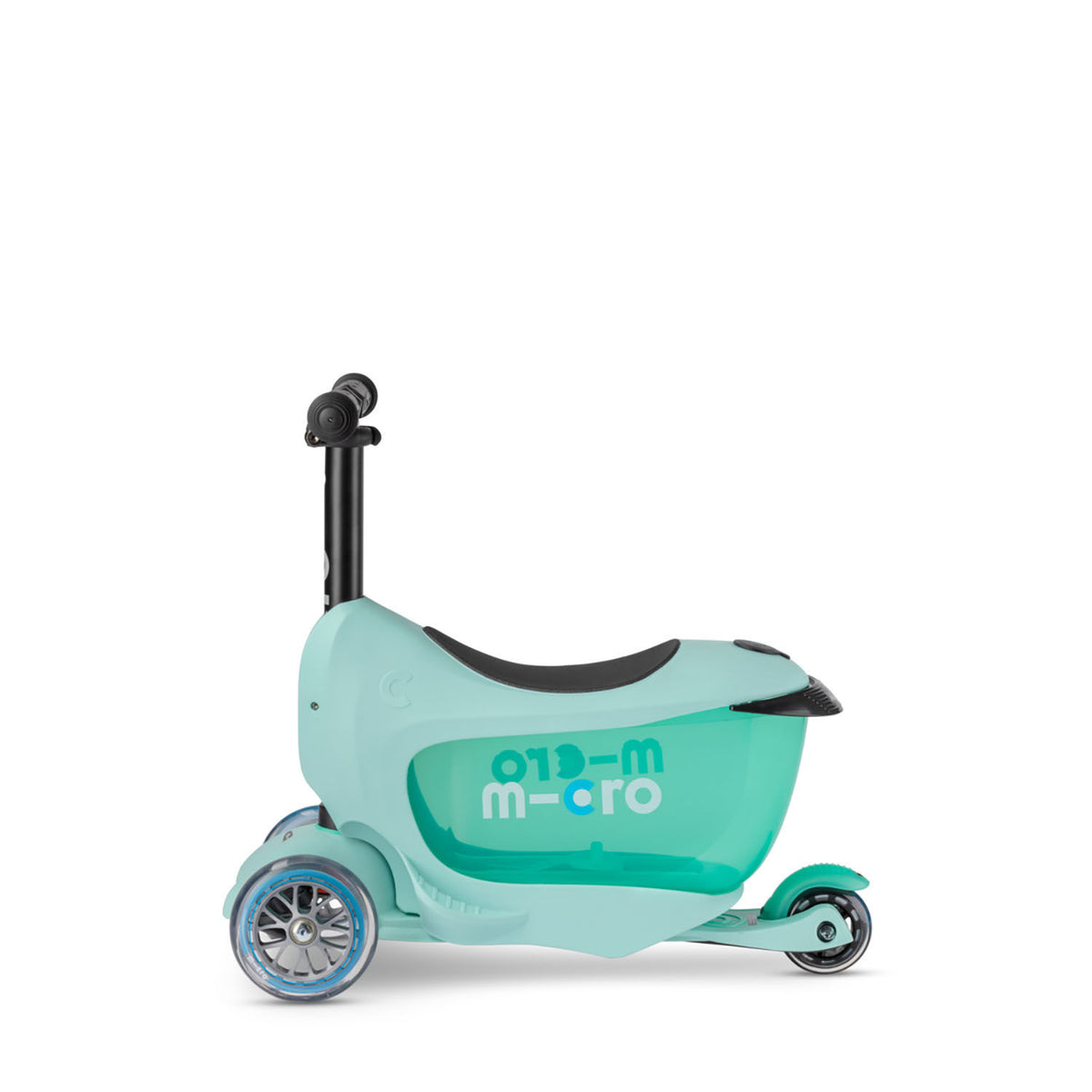 Micro Mini2go Deluxe 2-i-1 løbehjul med sæde – Mint