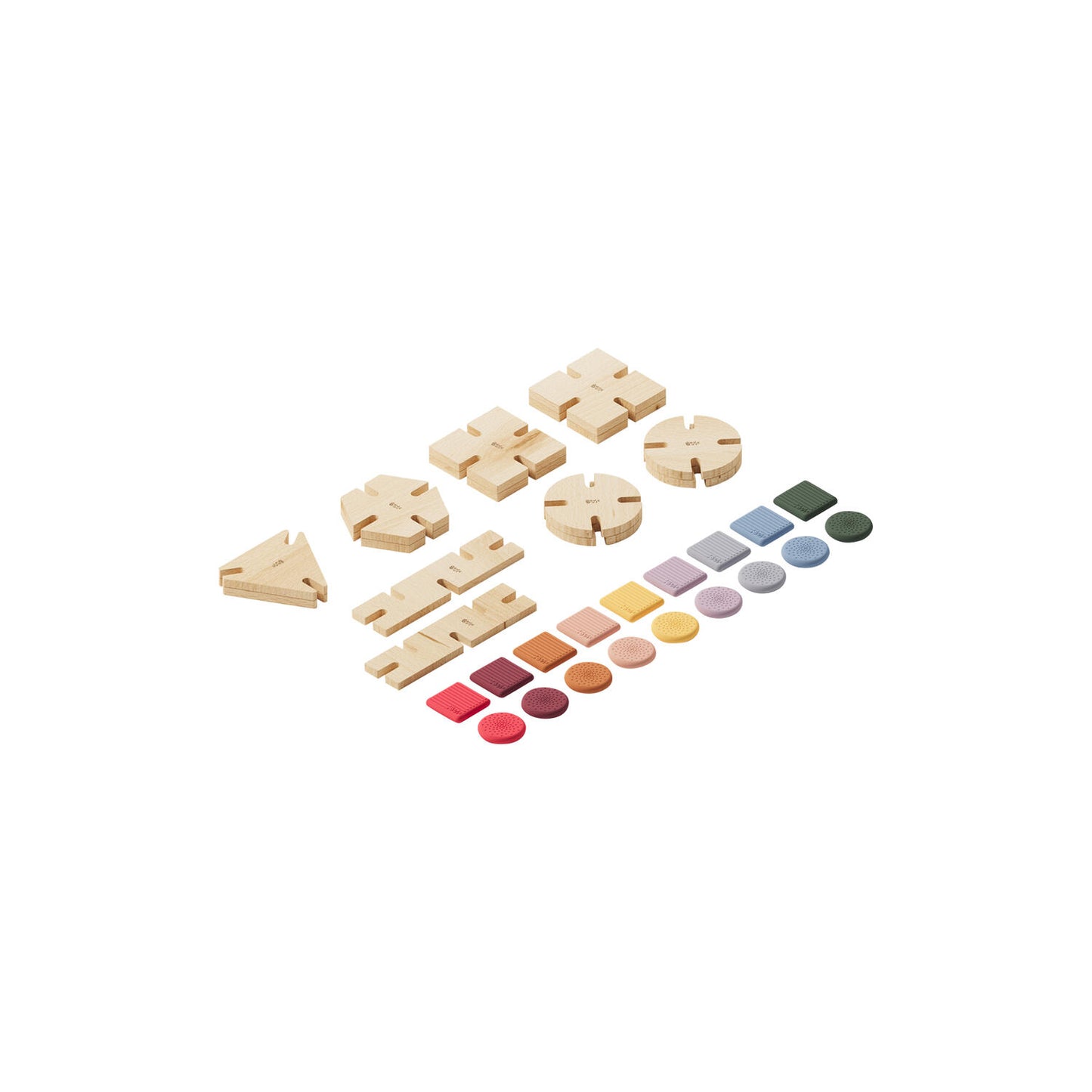 BAVVIC Starter Set – kreativt byggesæt i træ og silikone – 32 dele