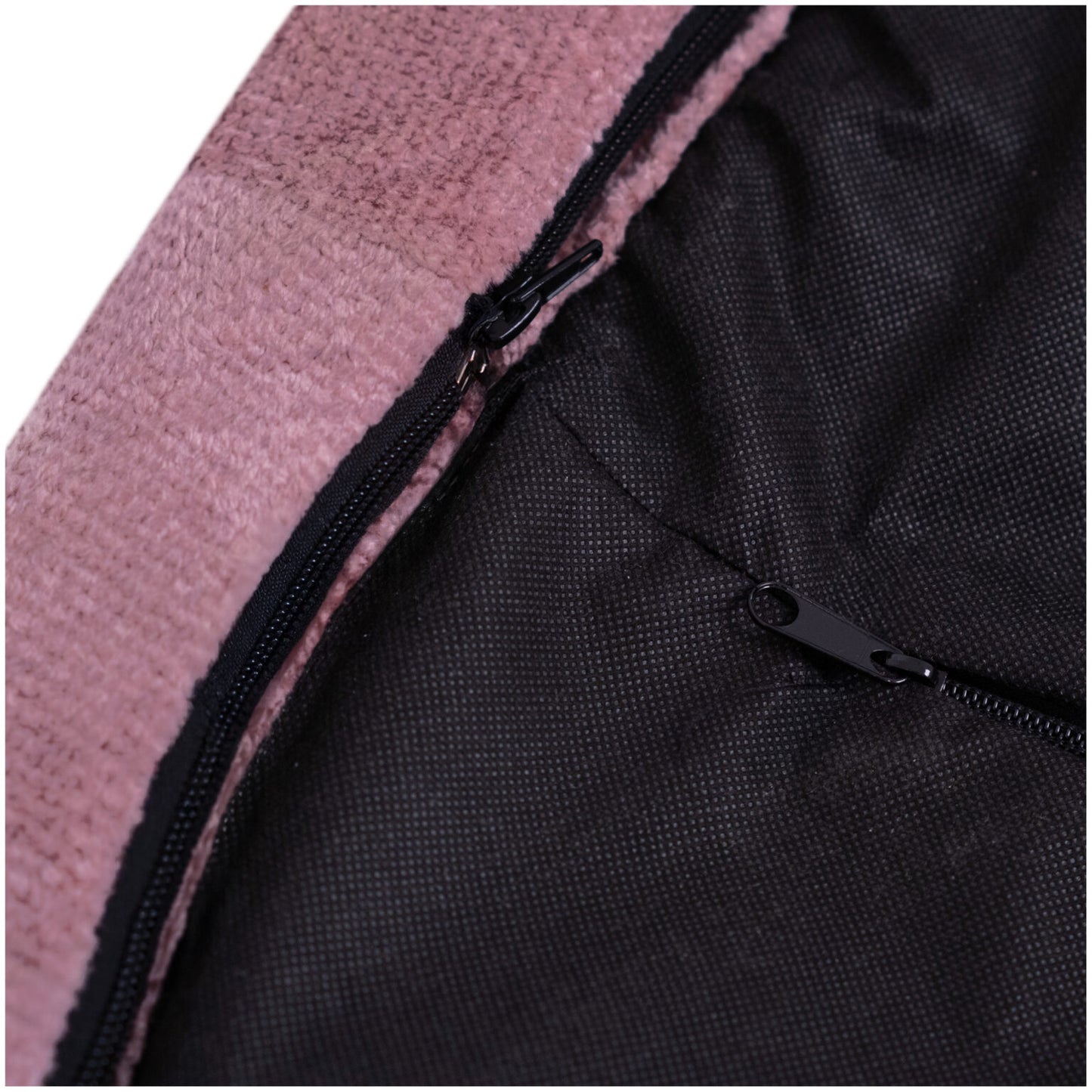 Plush Nest boldbassin i premium chenille – lyserød – 90x30 cm