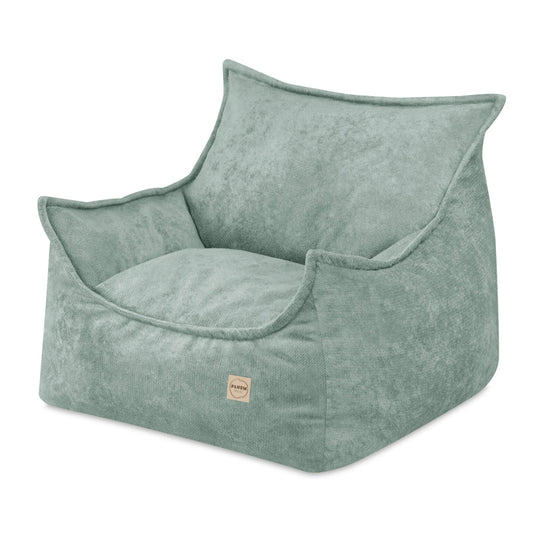 Plush Nest Roya lænestol til børn i premium chenille – grøn