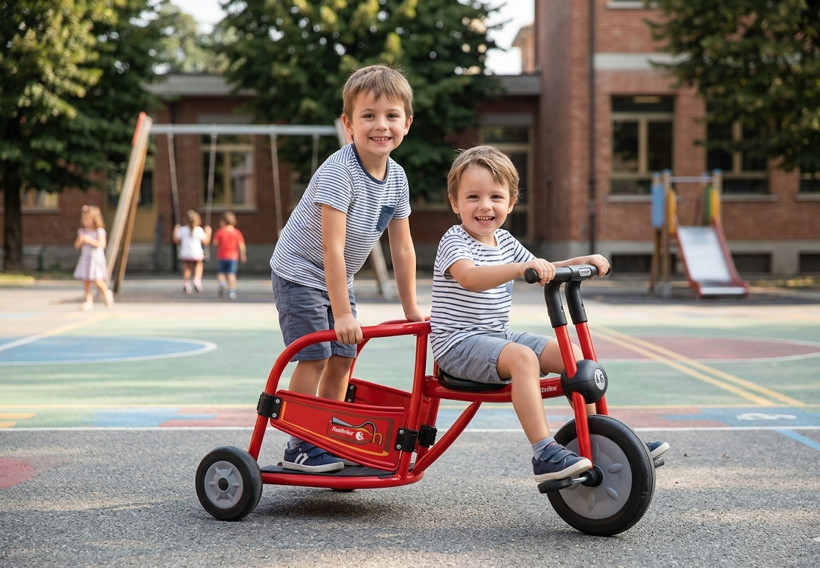 Italtrike Pilot 300 trehjulet cykel - Brandbil – Rød