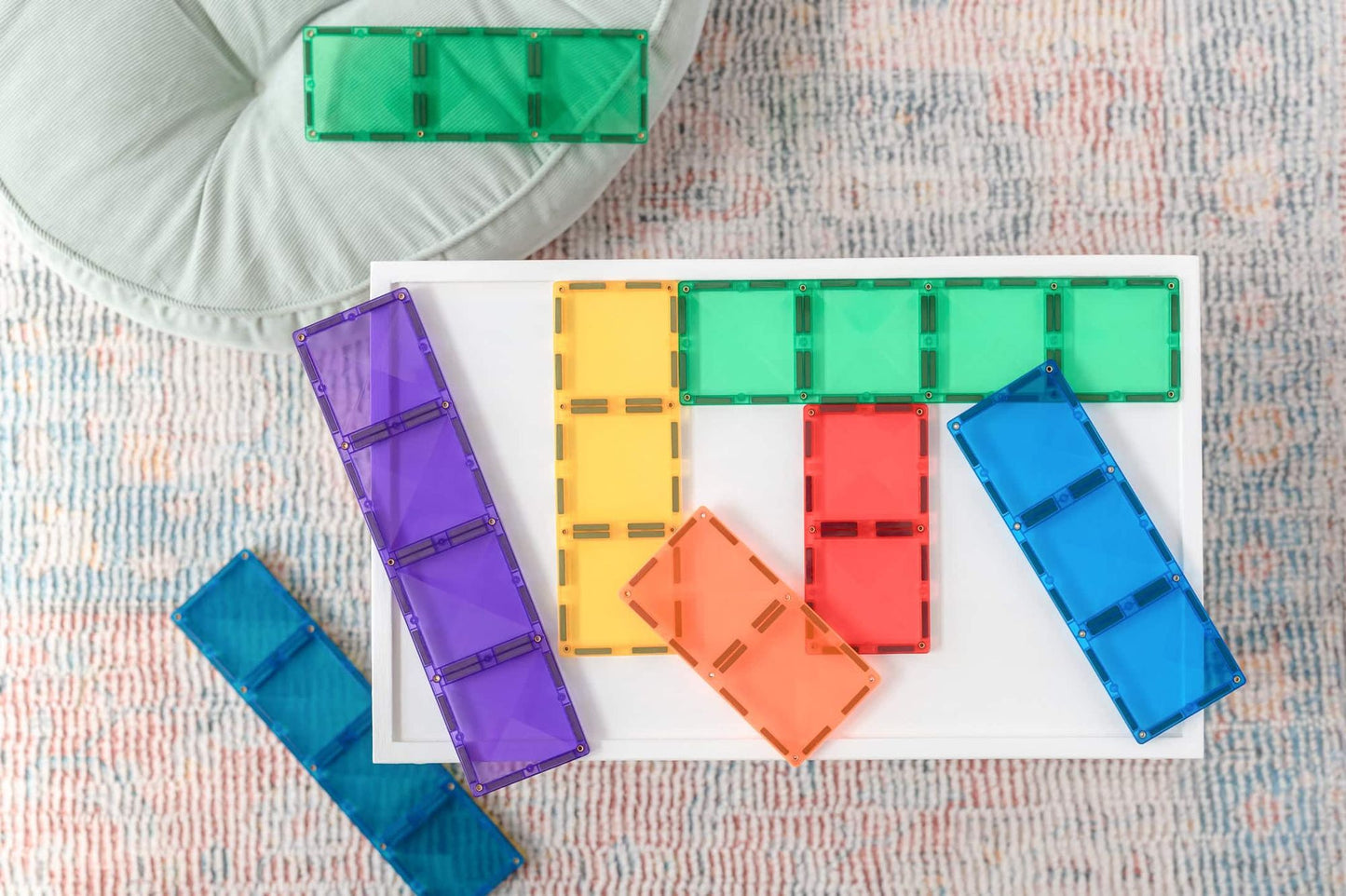 Connetix Rectangle Pack Magnetsæt 18 dele - Regnbue