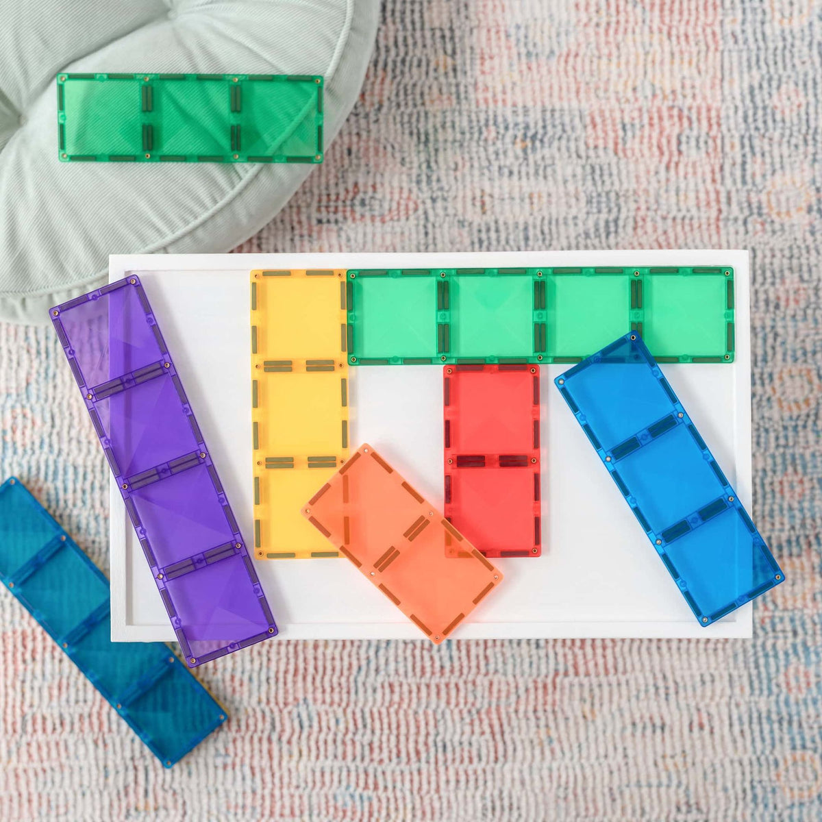 Connetix Rectangle Pack Magnetsæt 18 dele - Regnbue