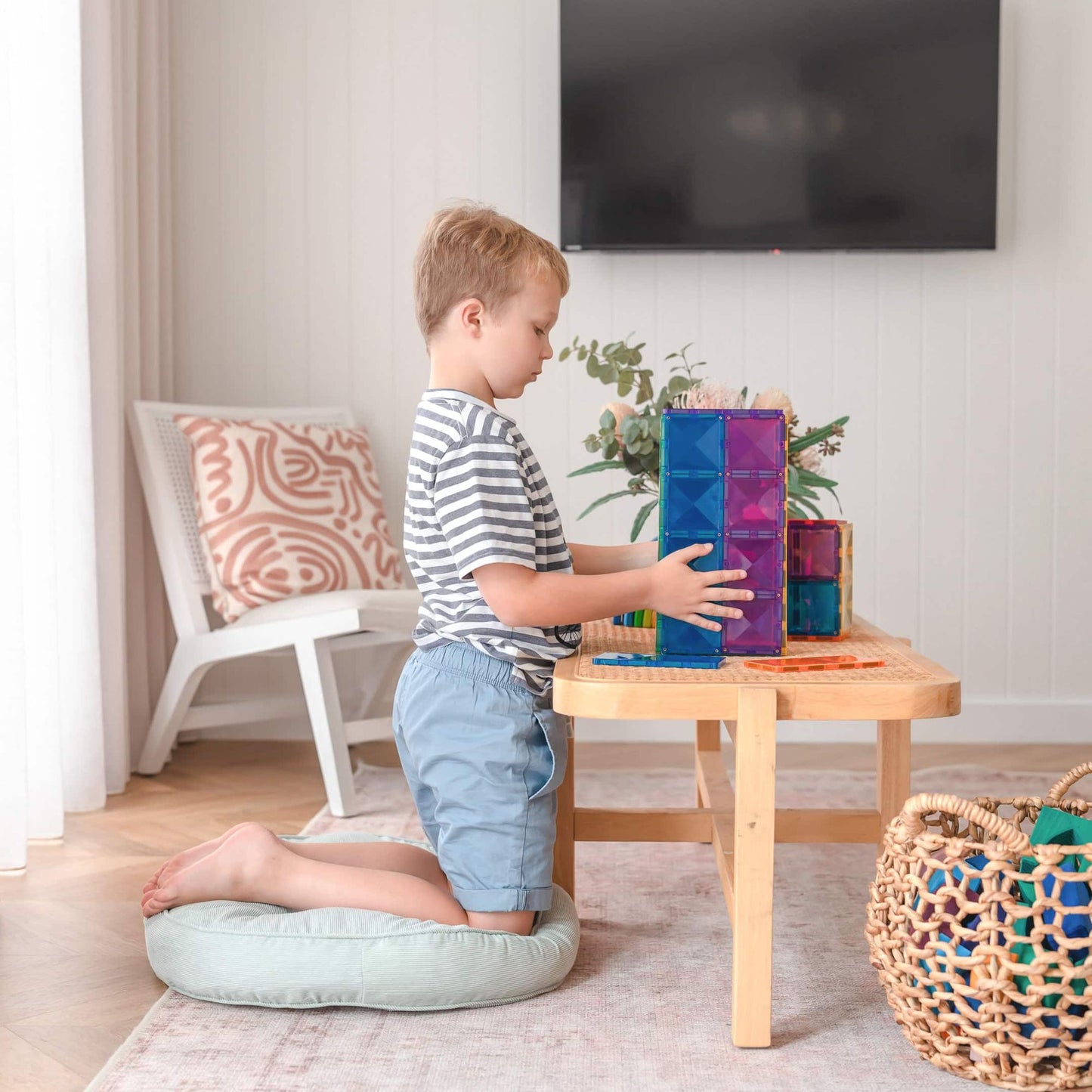 Connetix Rectangle Pack Magnetsæt 18 dele - Regnbue