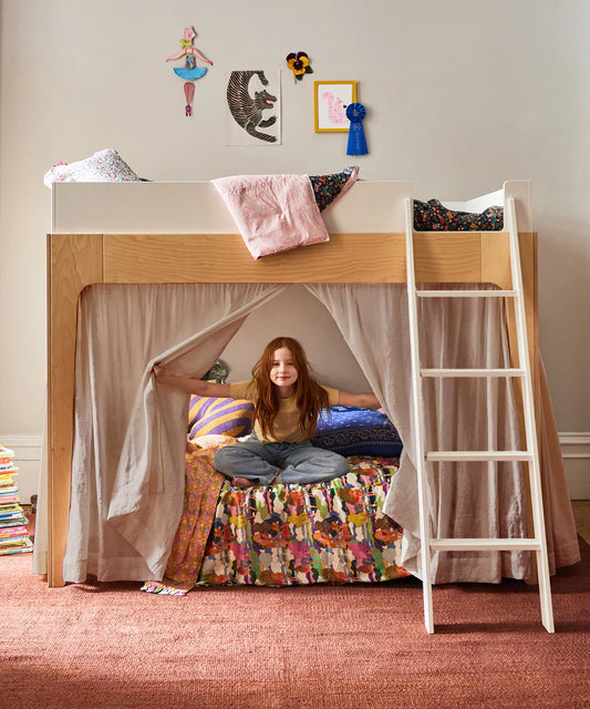 Oeuf NYC Perch sengeforhæng i hør – ecru