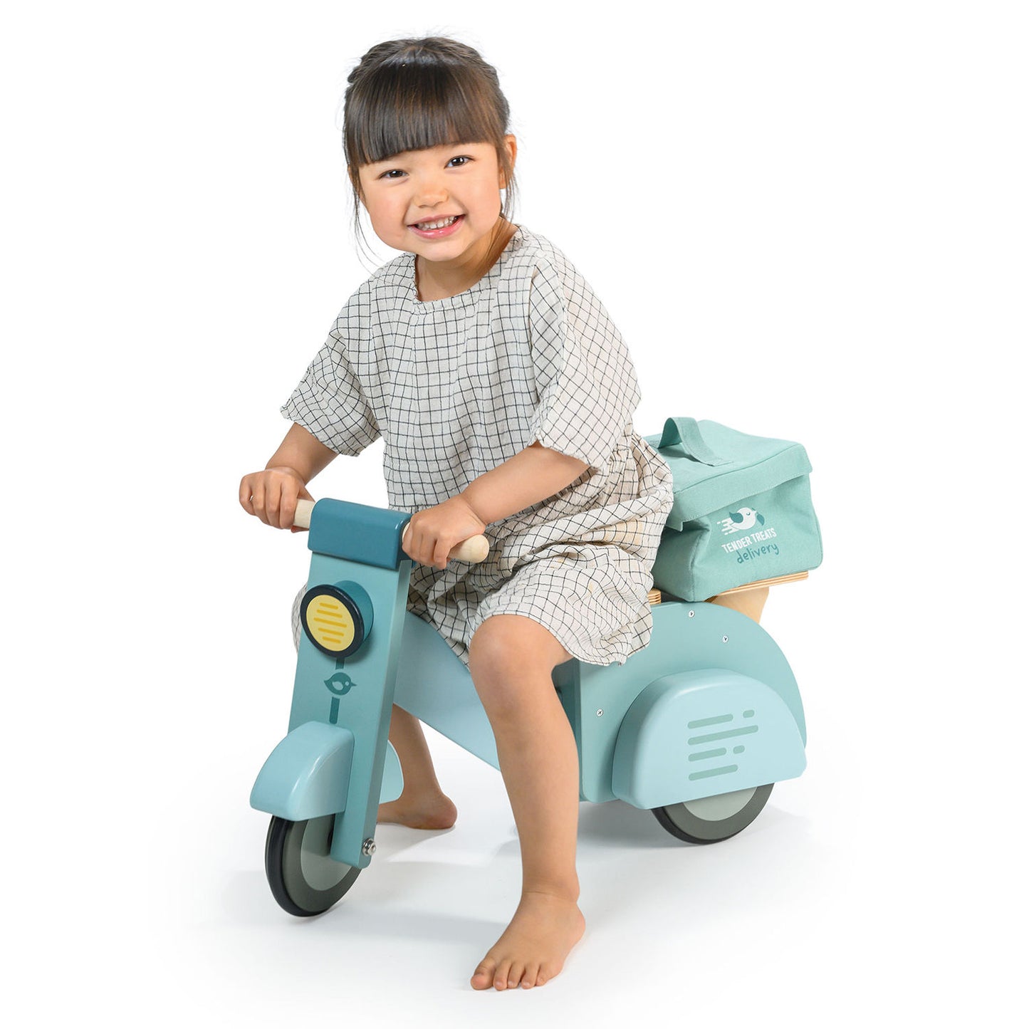 Tender Leaf Scooter i træ - turkis