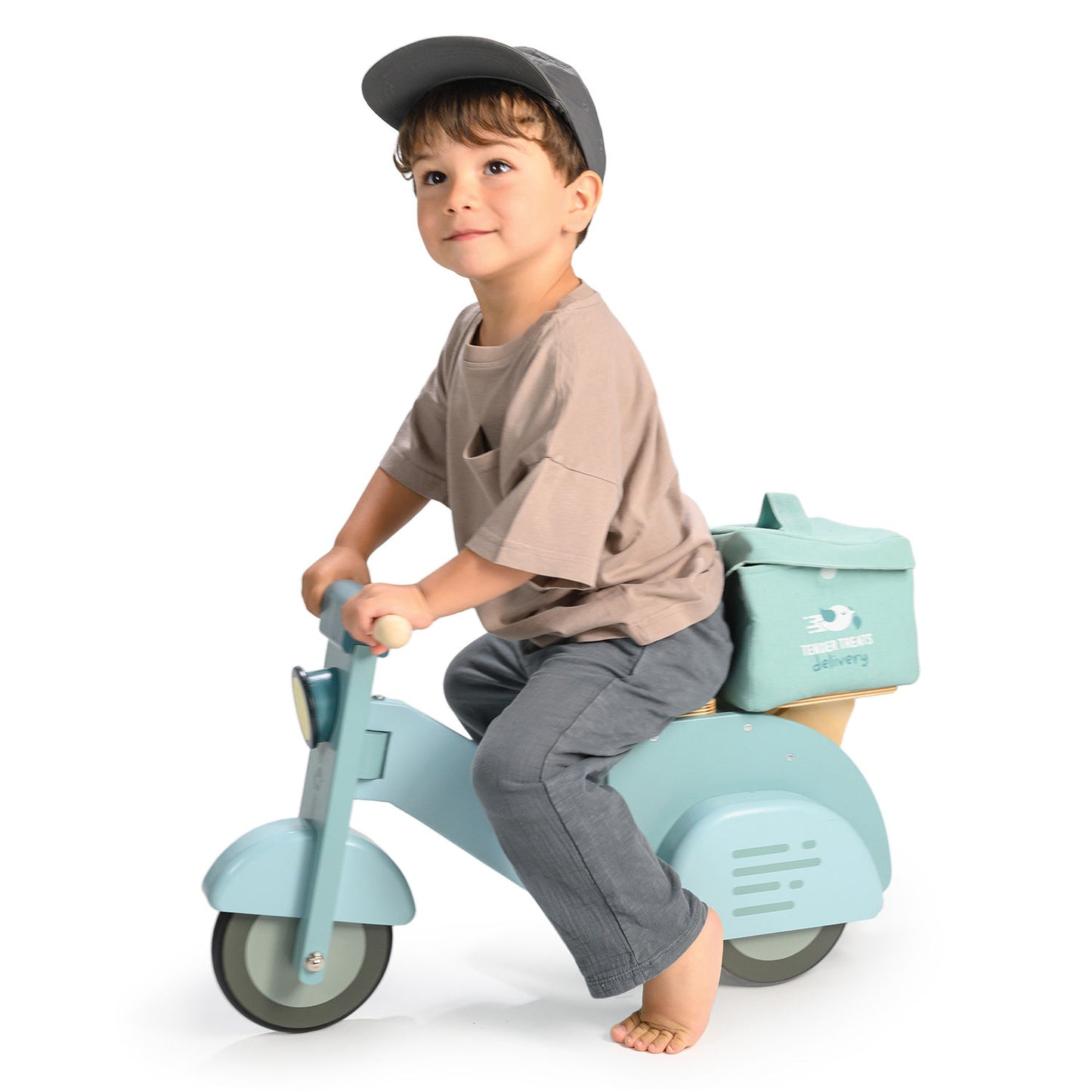 Tender Leaf Scooter i træ - turkis