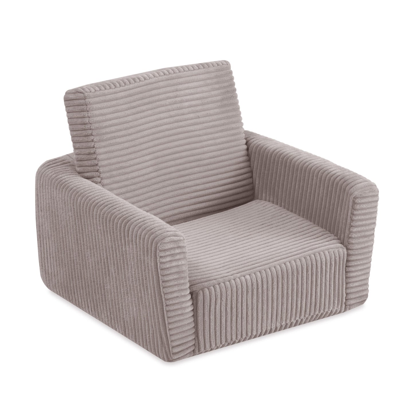 Plush Nest Cubie foldbar lænestol til børn i premium fløjl – beige
