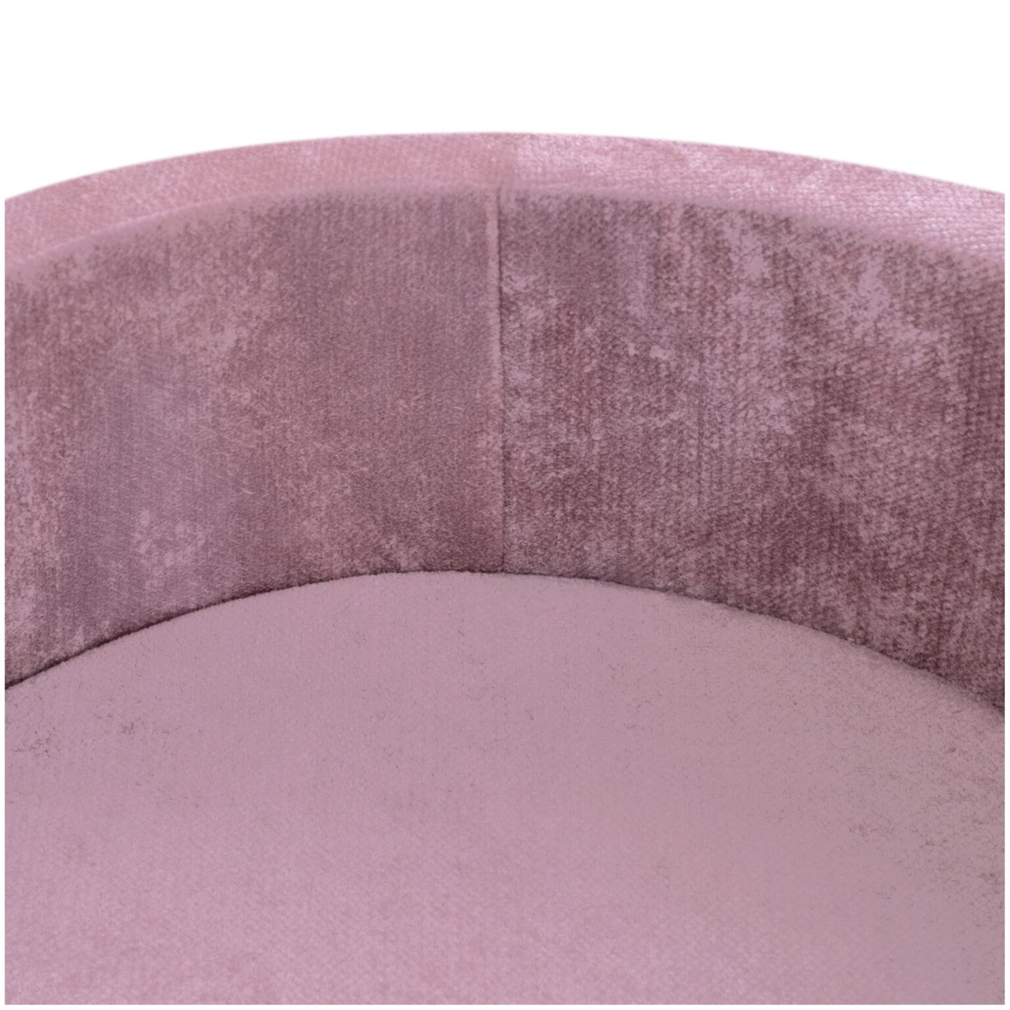 Plush Nest boldbassin i premium chenille – lyserød – 90x30 cm