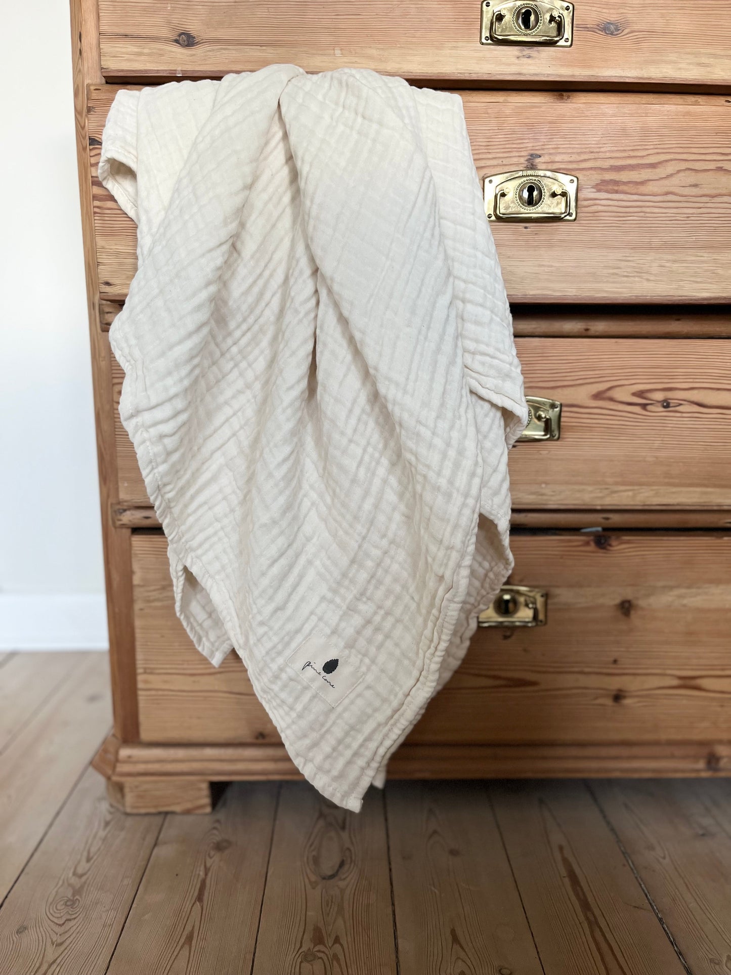 Pine Cone Kadera 4-lags muslin tæppe – Cream