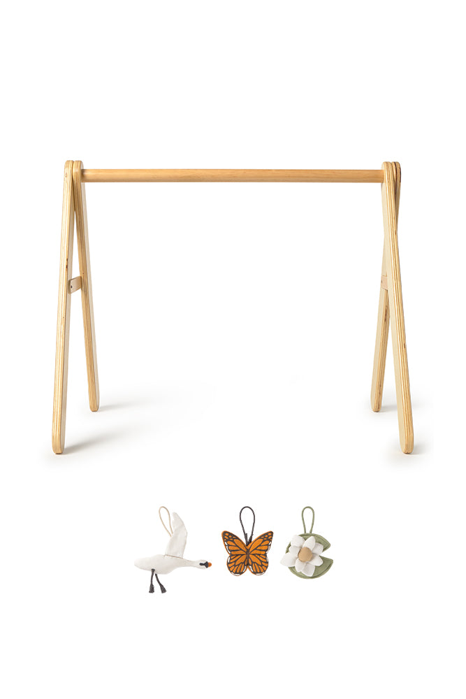 Lorena Canals aktivitetsstativ til baby med 3 rangler – Swan