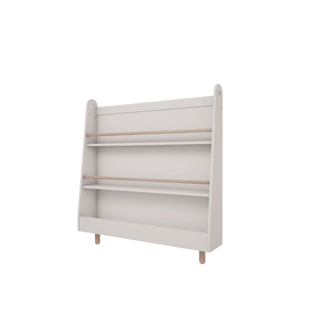 Wood Luck Design - Bookworm bogreol til børn – hvid