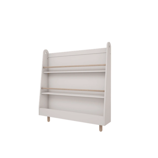 Wood Luck Design - Bookworm bogreol til børn – hvid