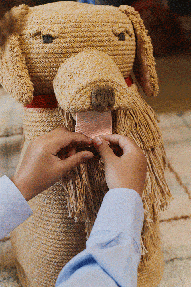 Lorena Canals kurv – Luna hund 40 x 30 x 55 cm