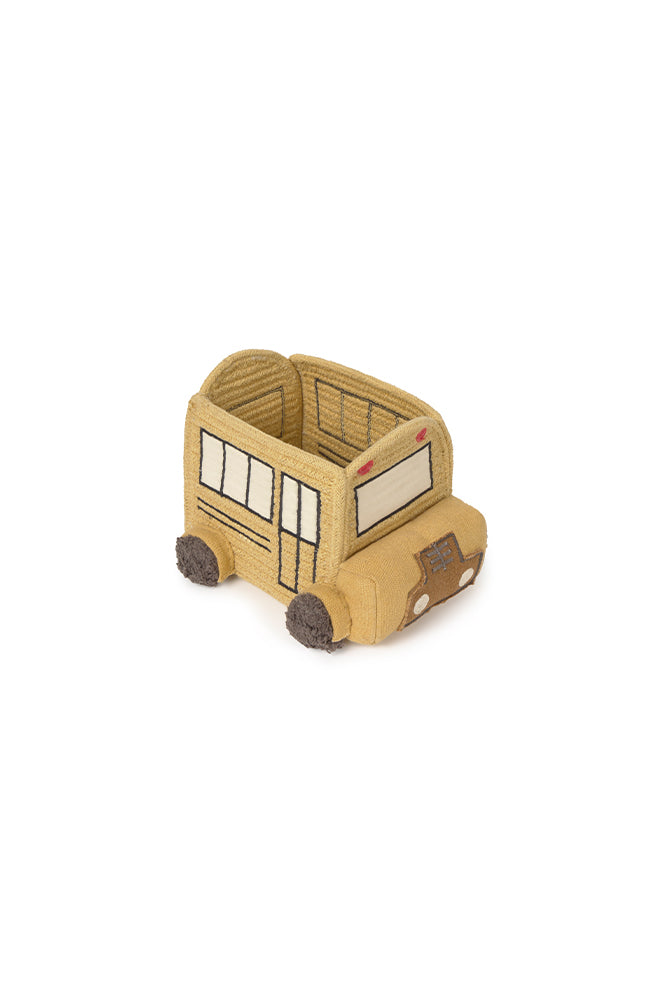 Lorena Canals kurv – Mini School Bus gul 22 x 19 x 15 cm