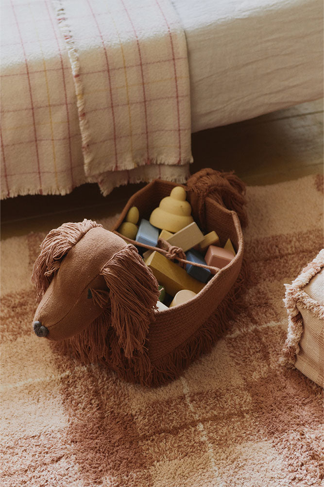 Lorena Canals kurv – Poppy hund 68 x 24 x 35 cm