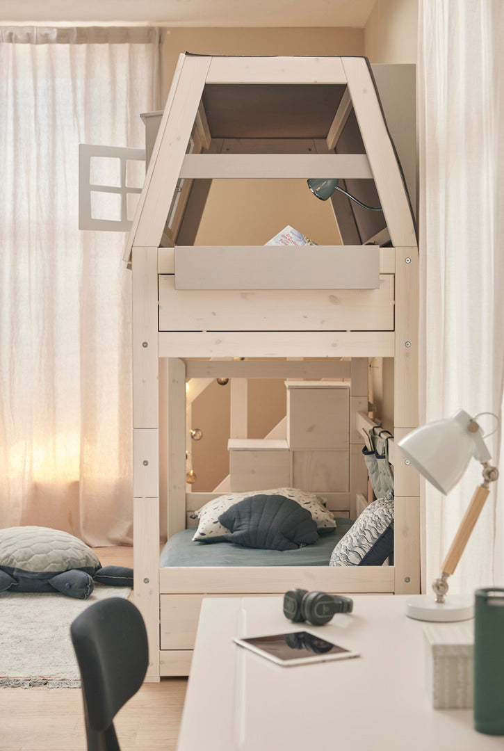 LIFETIME Kidsrooms Original My Hangout lav køjeseng med legehus 90 x 200 cm