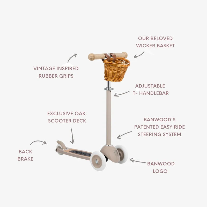 Banwood trehjulet løbehjul Vintage til børn – Beige