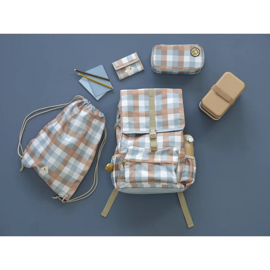 Fabelab Skoletaske – Cottage Blue Checks