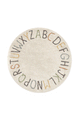 Lorena Canals vaskbart legetæppe ABC Color and Letters Ø120 cm – natur