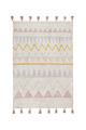 Lorena Canals vaskbart gulvtæppe Azteca Vintage Nude 140 x 200 cm – natur/pink